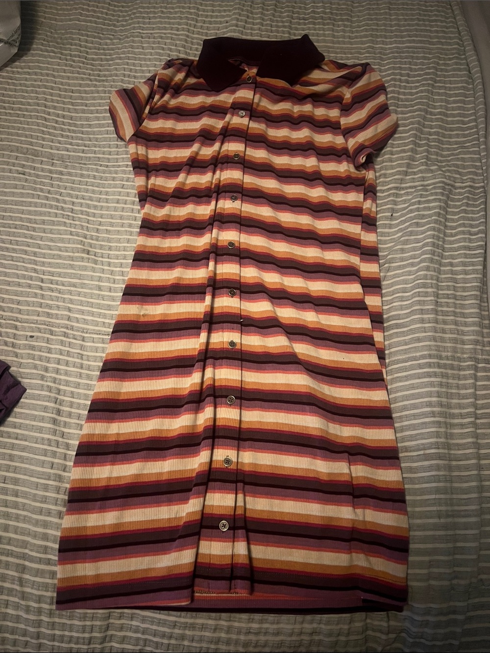 Stripped collared dress